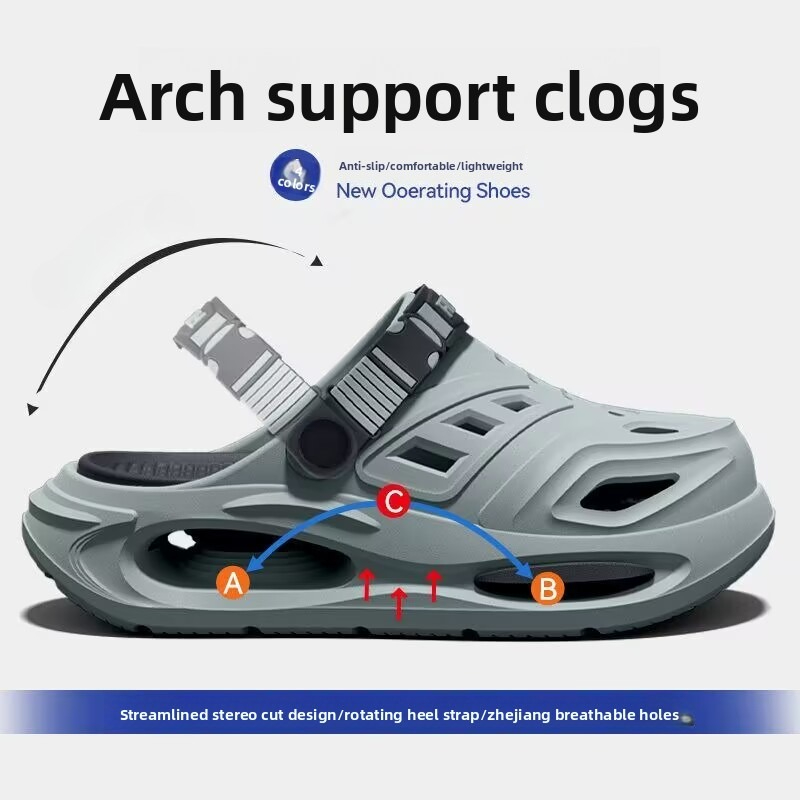 Men'S Shoes With Support - Arch support layered perforated shoes for
