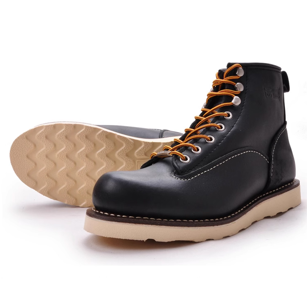 Work Boot Steel Toe - pf Men's Fashion Genuine Leather Motorcycle
