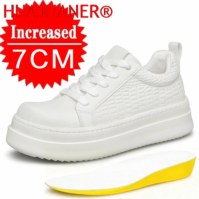 Men'S Shoes Increase Height - Men's Leather Elevator Shoes 7cm Hidden