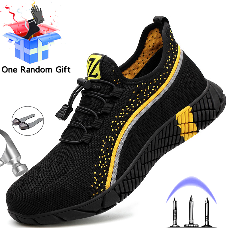 Work Boot Steel Toe - MJYTHF Male Indestructible Shoes Work Sneakers