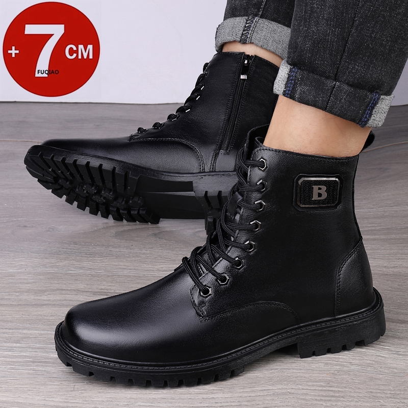 Men's Genuine Leather Elevator - Men Shoes Marks ulasan dan harga