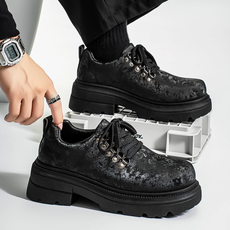 Winter Men Retro British Style - Men'S Shoes Increase Height ulasan dan harga