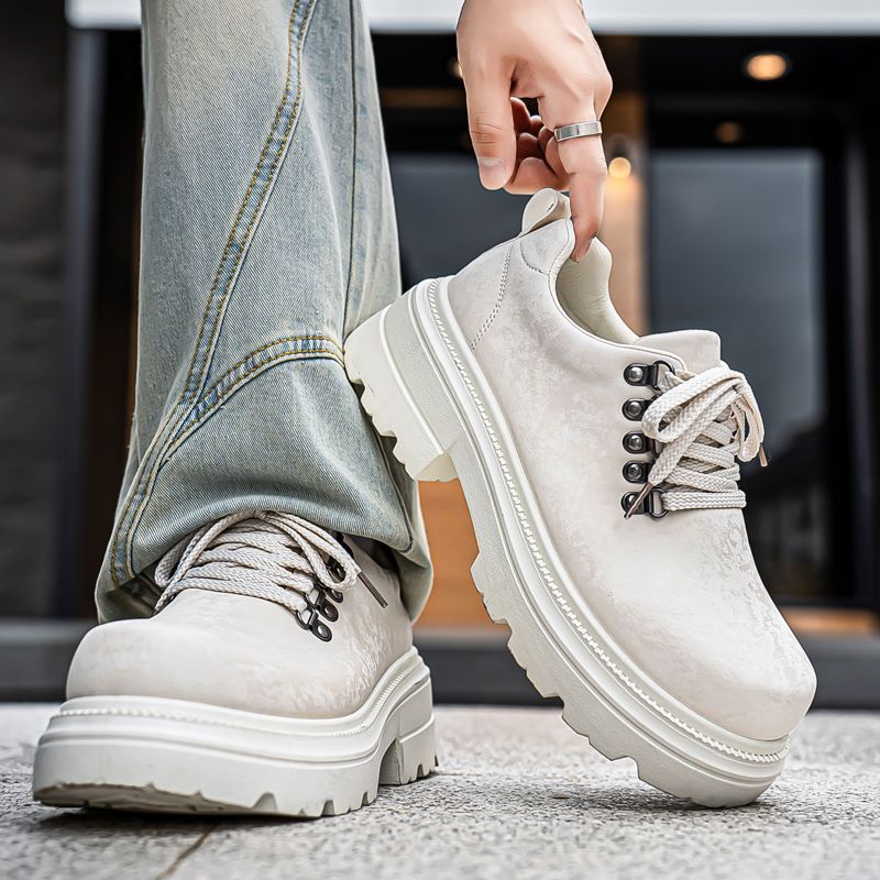 Winter Men Retro British Style - Men'S Shoes Increase Height ulasan dan harga