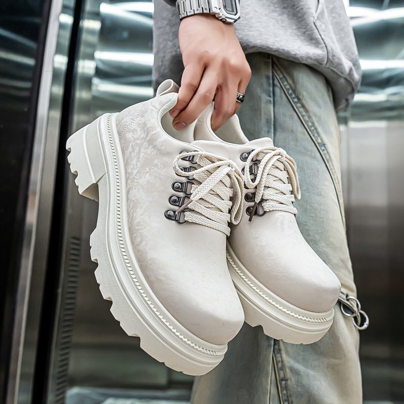 Winter Men Retro British Style - Men'S Shoes Increase Height ulasan dan harga