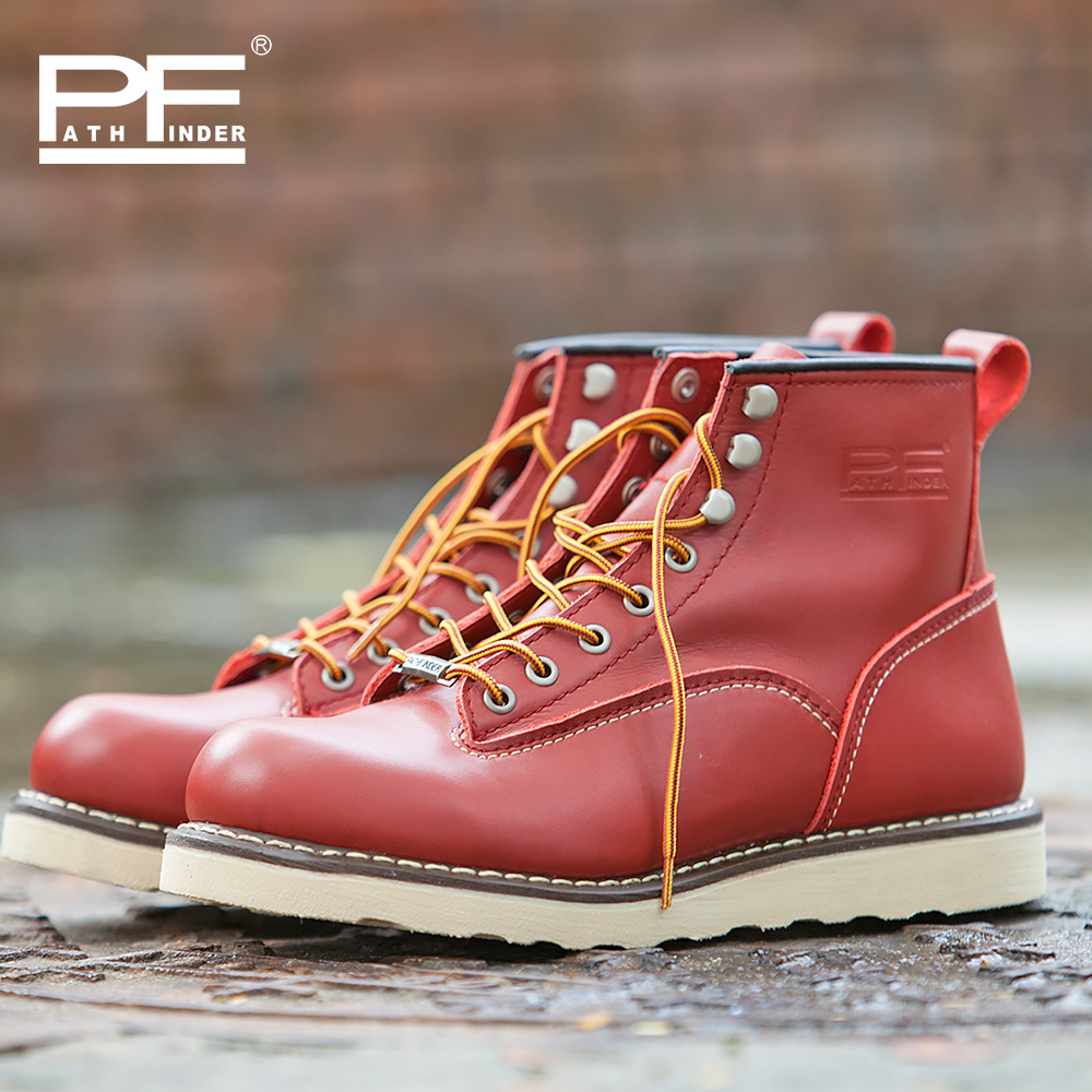 pf Men's Fashion Genuine Leath - Work Boot Steel Toe ulasan dan harga