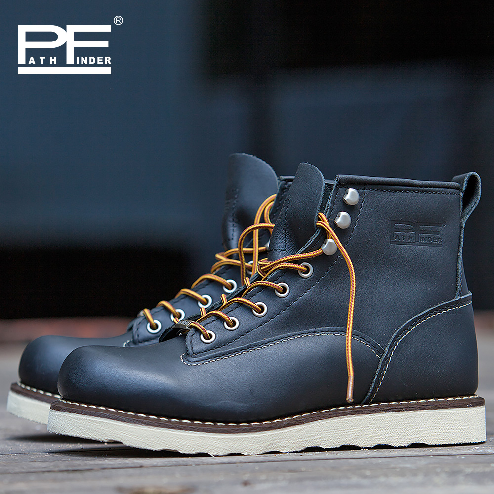 pf Men's Fashion Genuine Leath - Work Boot Steel Toe ulasan dan harga