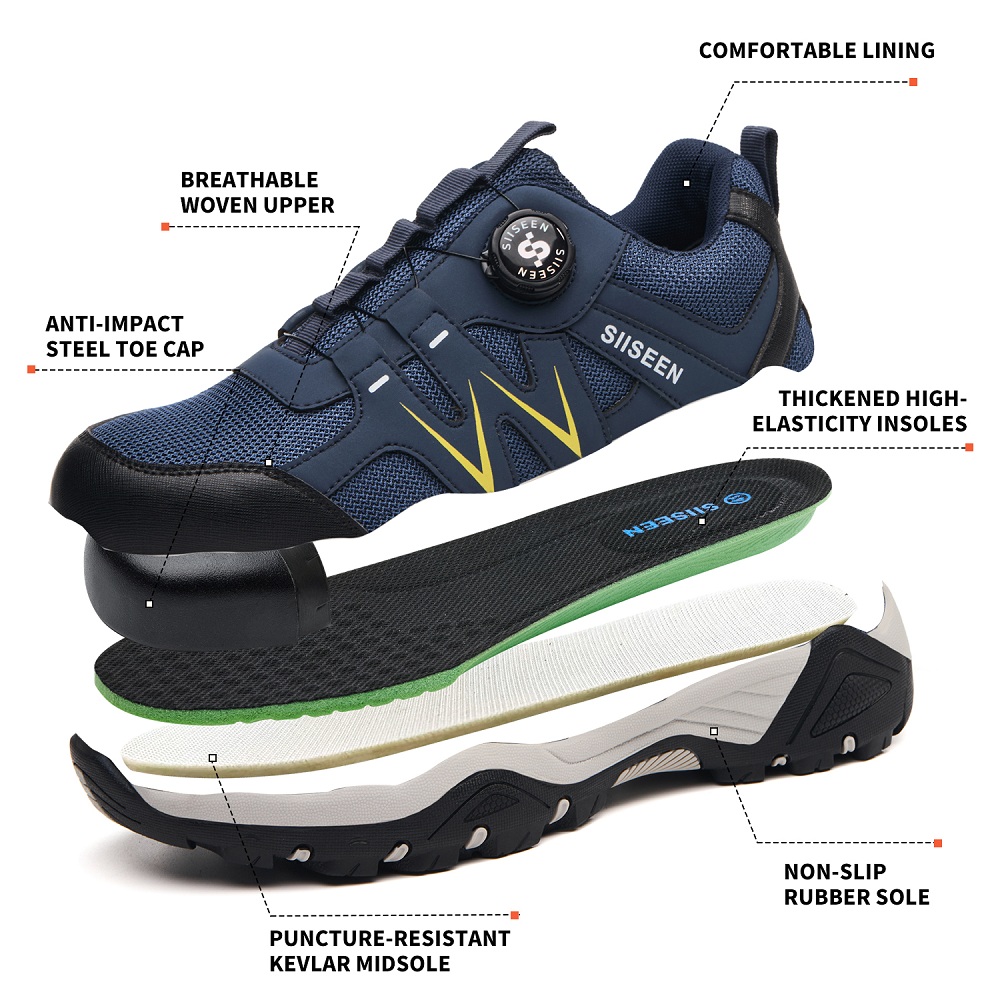 Men's High Quality Safety Shoe - Work Boot Steel Toe ulasan dan harga