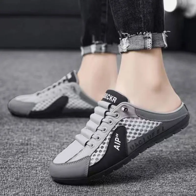 Men's Fashion Soft-soled Half  - Men Shoes Marks ulasan dan harga