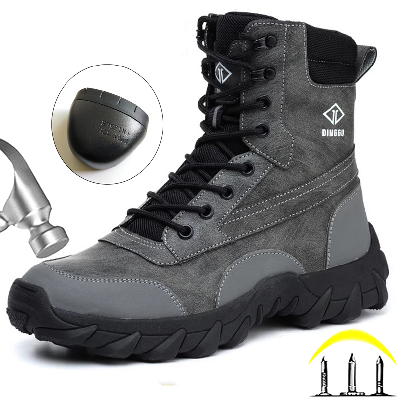 High-top Men Boots Waterproof  - Work Boot Steel Toe ulasan dan harga