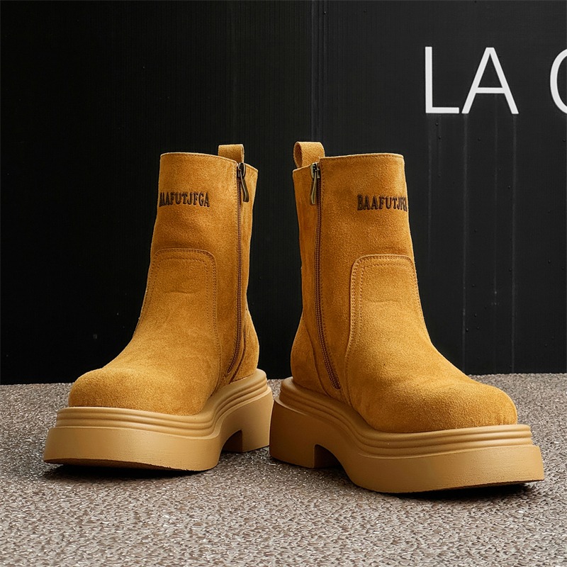 Winter Europe America Retro Th - Men'S Shoes Increase Height ulasan dan harga