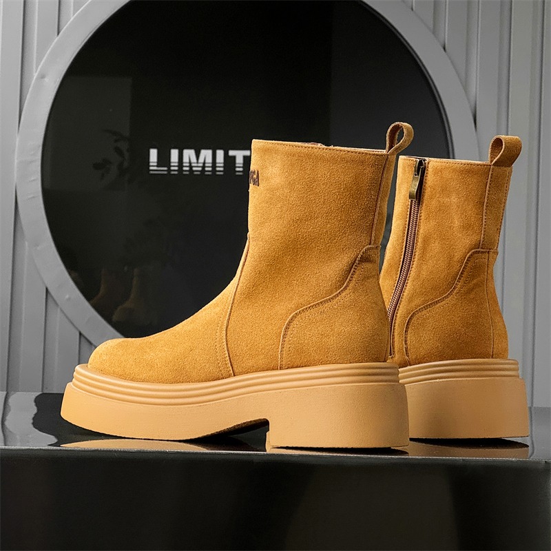 Winter Europe America Retro Th - Men'S Shoes Increase Height ulasan dan harga
